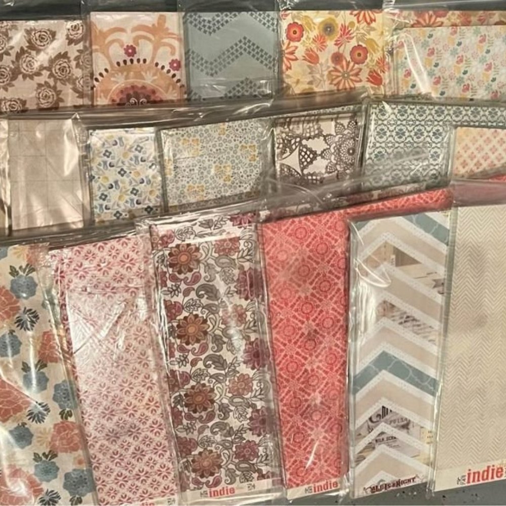 HUGE LOT OF 20 PACKS OF 12x12 SCRAPBOOKING CARDSTOCK.